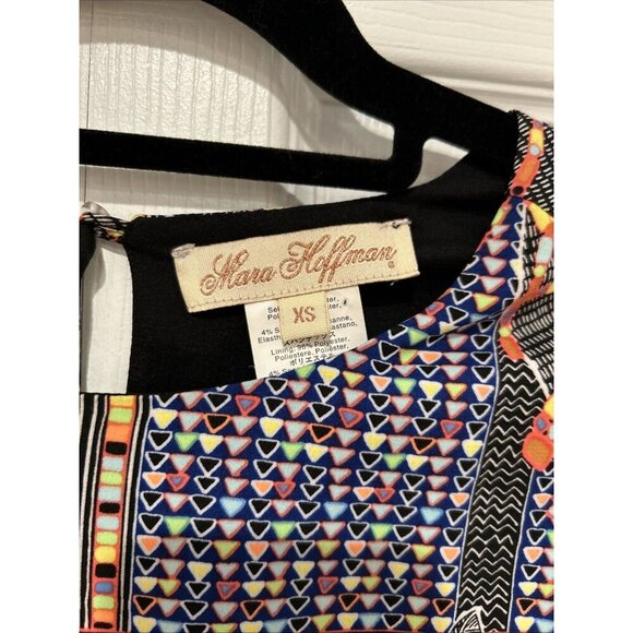 Mara Hoffman Womens Shift Dress XS Camel Print Geometric Colorful Bright Bodycon - Picture 5 of 11